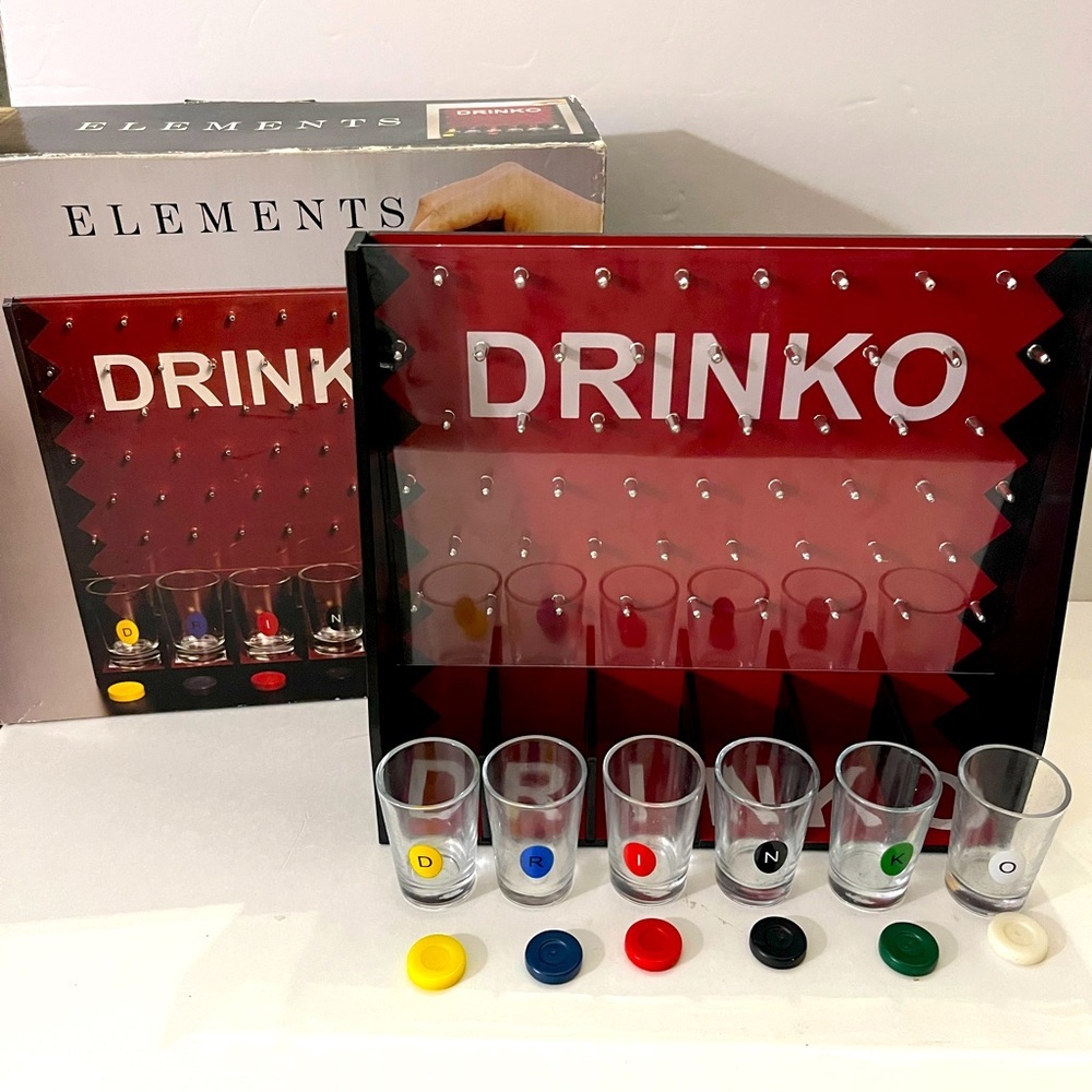 Element Drinko Shot Glass Game Set - Red and Black